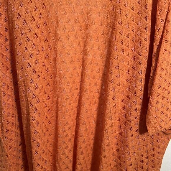 Women’s 2X sweater Jones New York Flowy delicate knit cardigan burnt orange - Picture 11 of 13